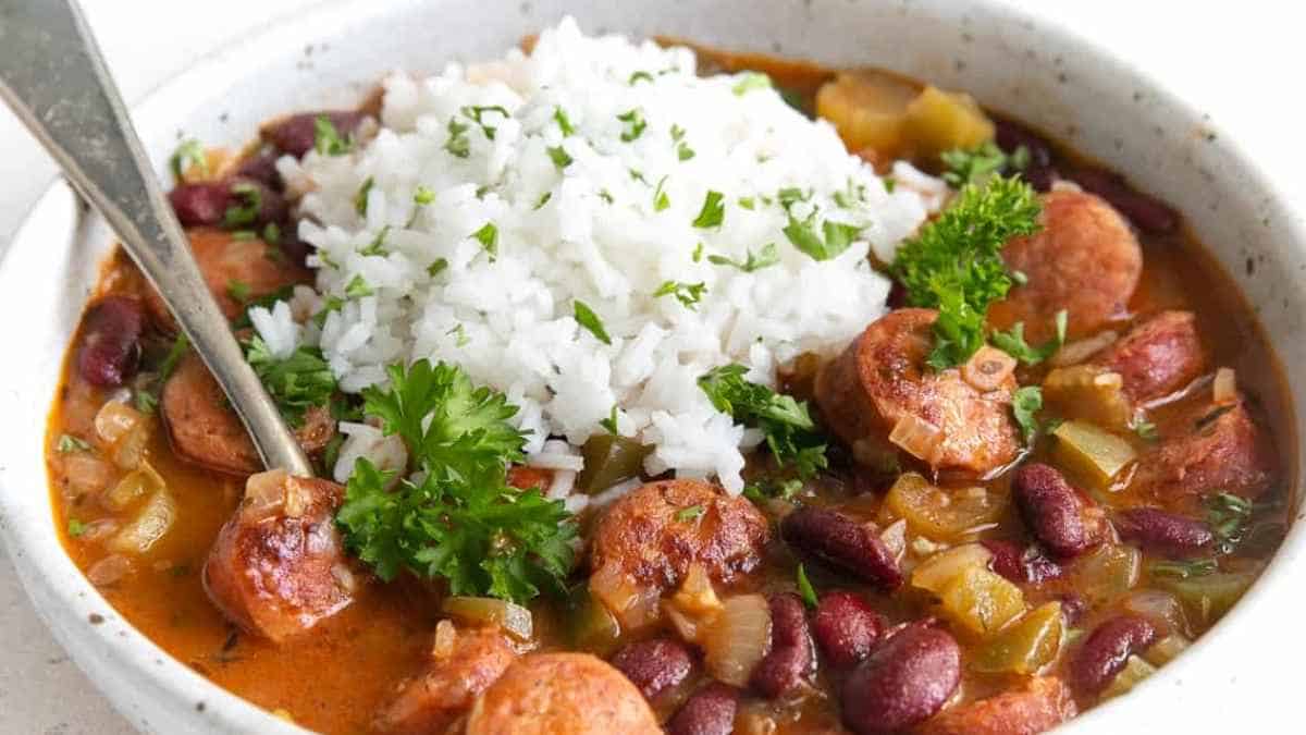 Easy Red Beans And Rice Recipe. 