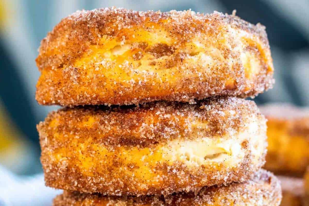 Cinnamon Sugar Air Fryer Biscuit Donuts. 