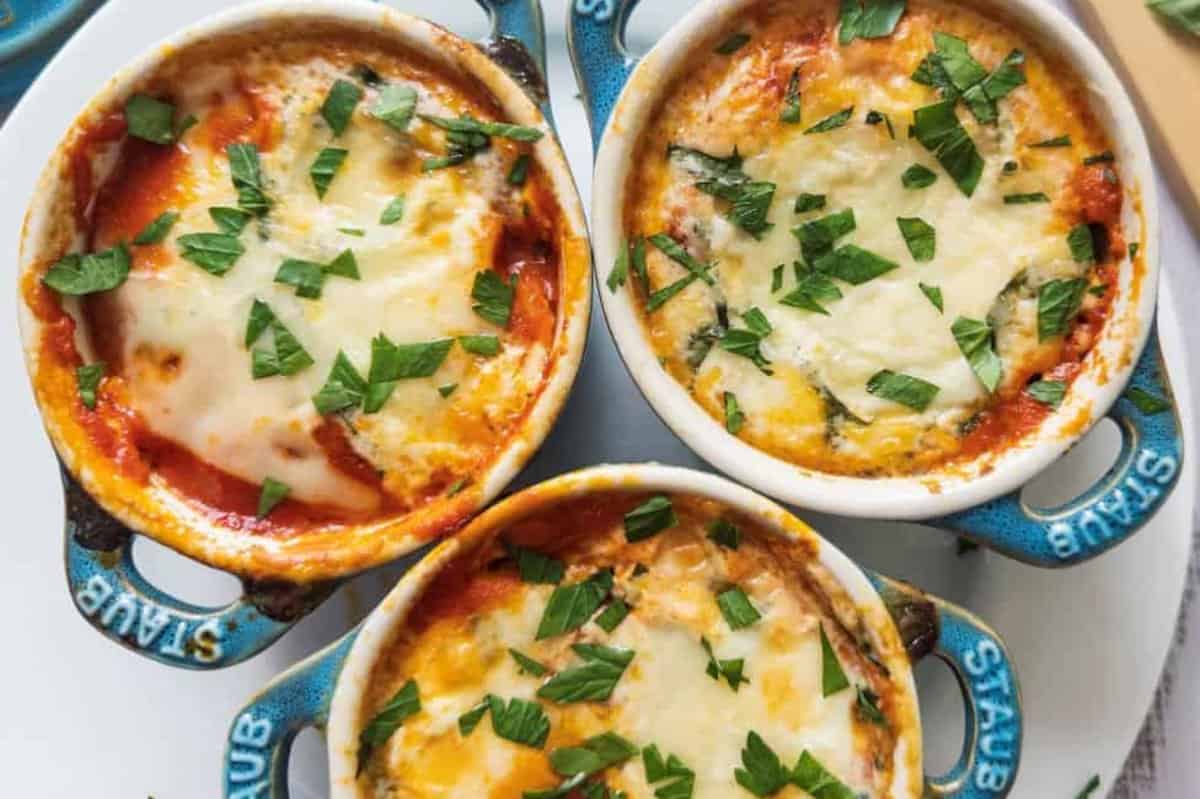 Italian Baked Eggs in Marcella’s Tomato Sauce.