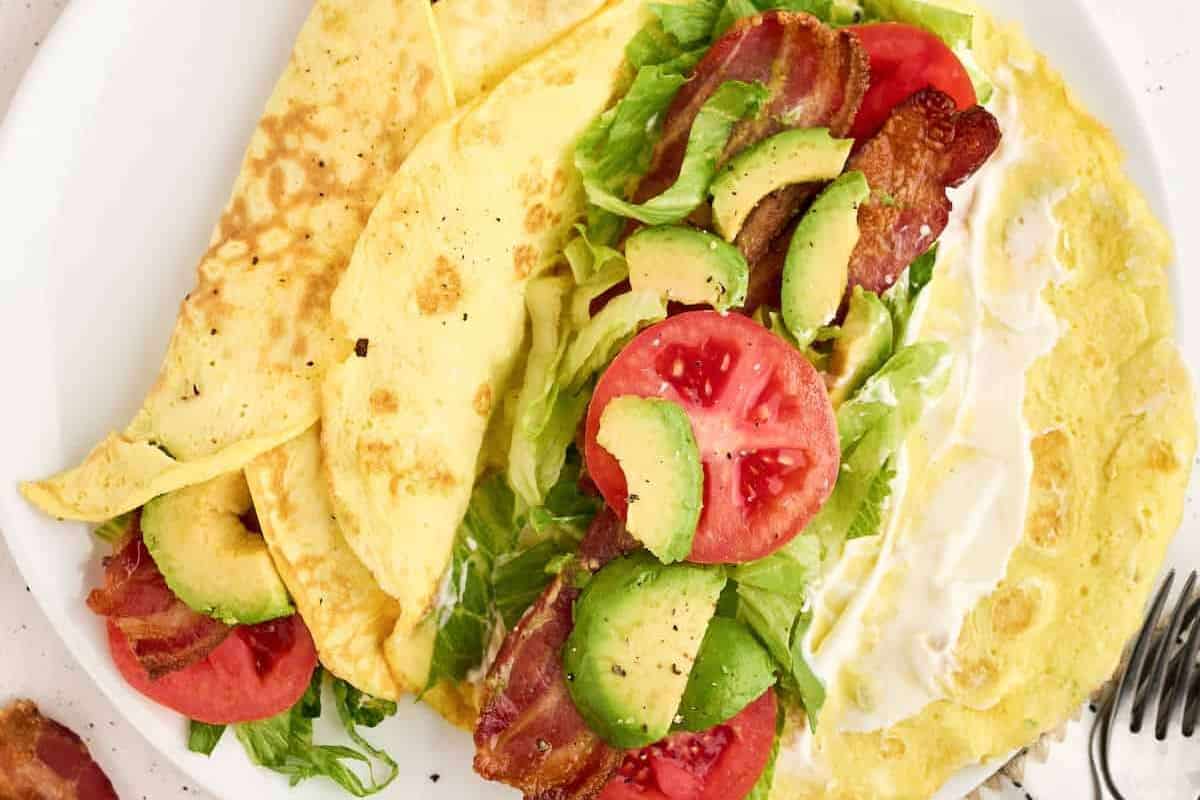 Keto Breakfast Burrito. 
