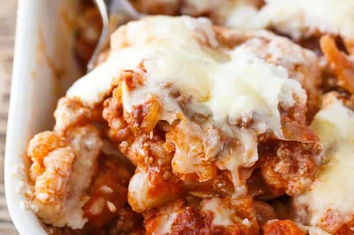 Keto Cauliflower Ziti. 