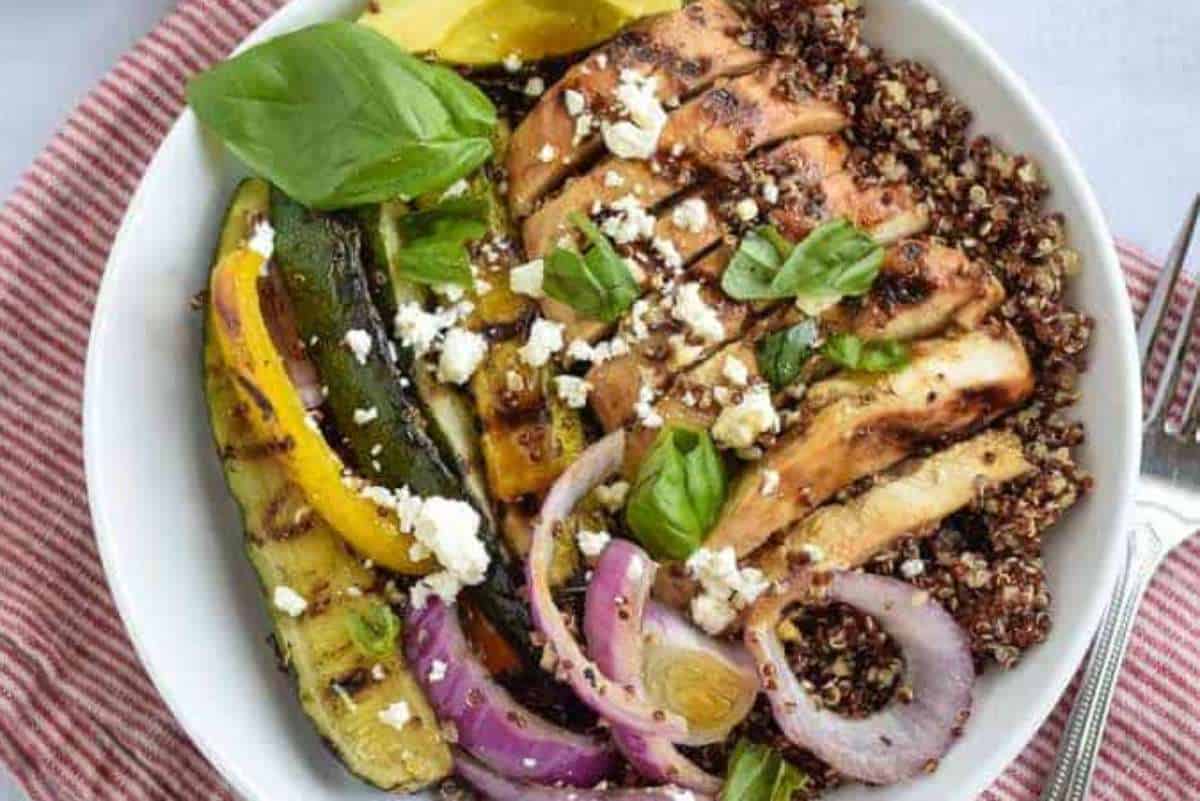 Meal Prep Grilled Chicken Grain Bowls. 