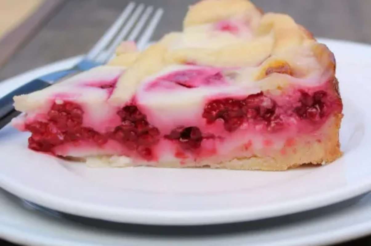 Raspberry Custard Kuchen. 