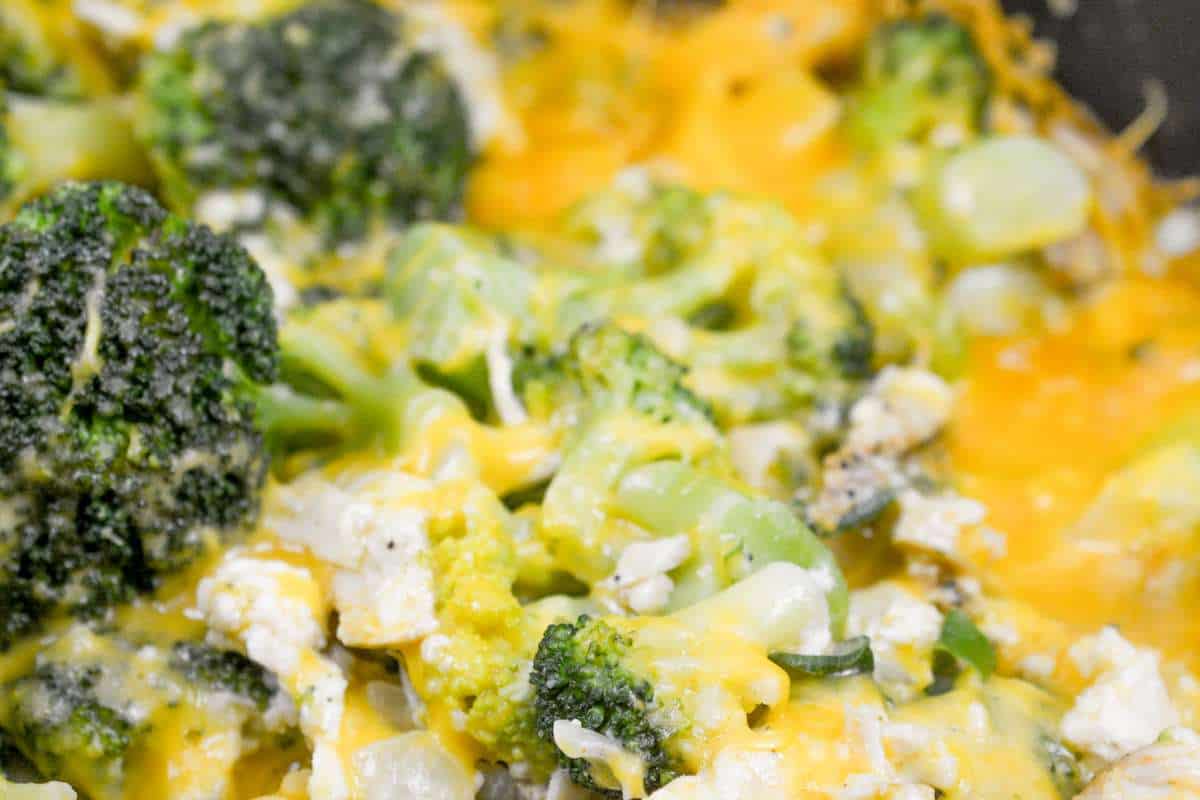 Slow Cooker Keto Chicken Broccoli Casserole. 