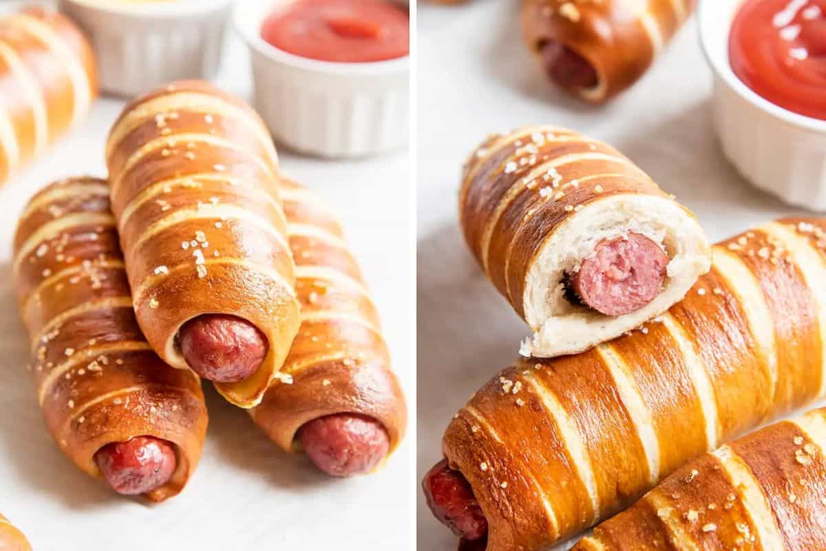 Pretzel Hot Dogs