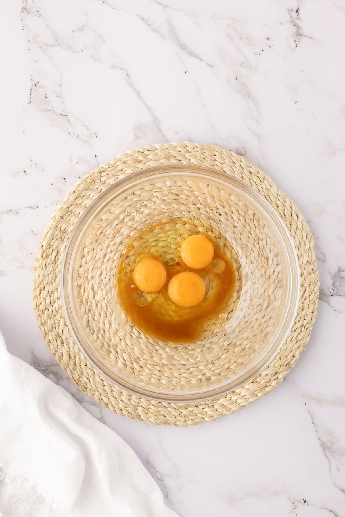 eggs in a bowl with vanilla