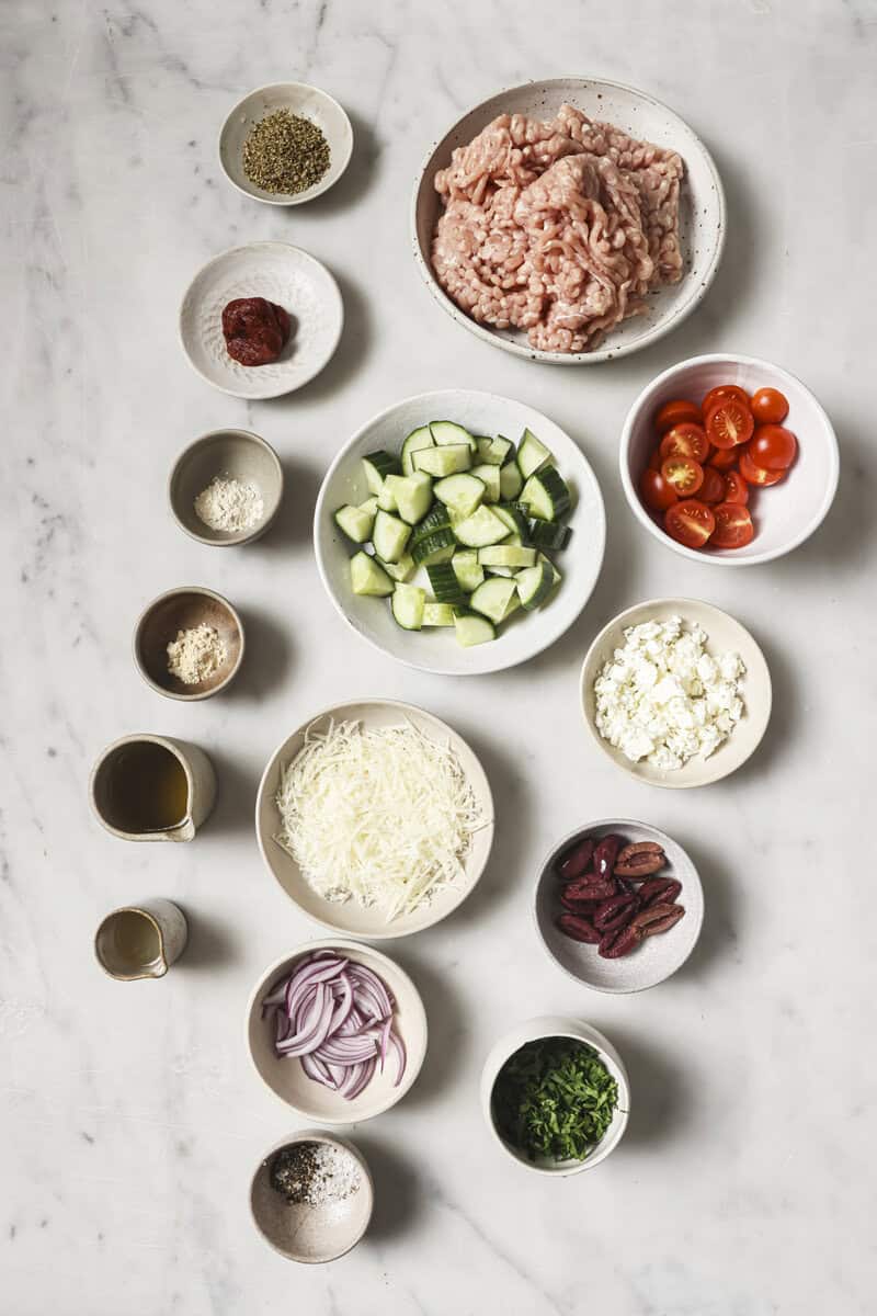 ingredients for greek chicken meatballs
