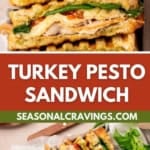 Sanduíche de pesto de peru
