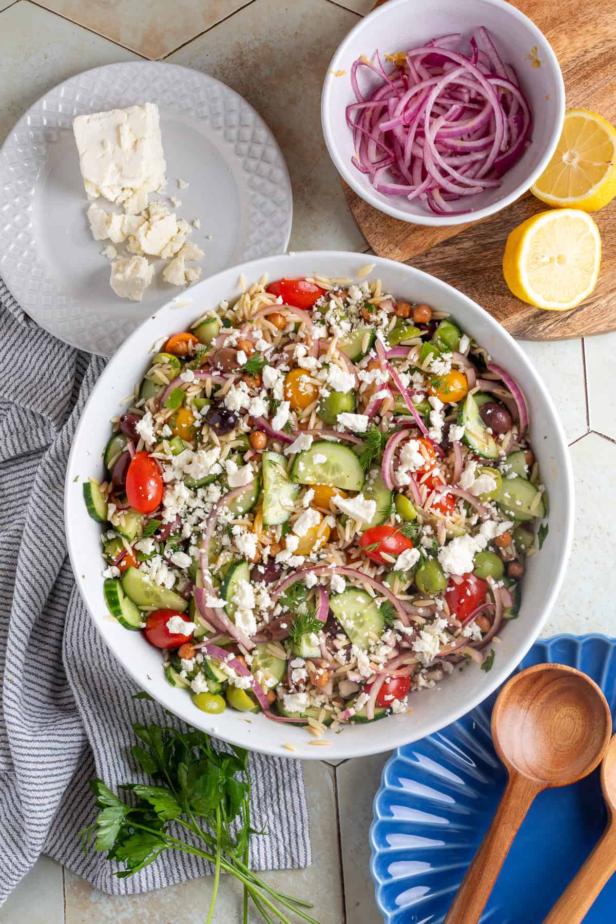 greek orzo pasta salad