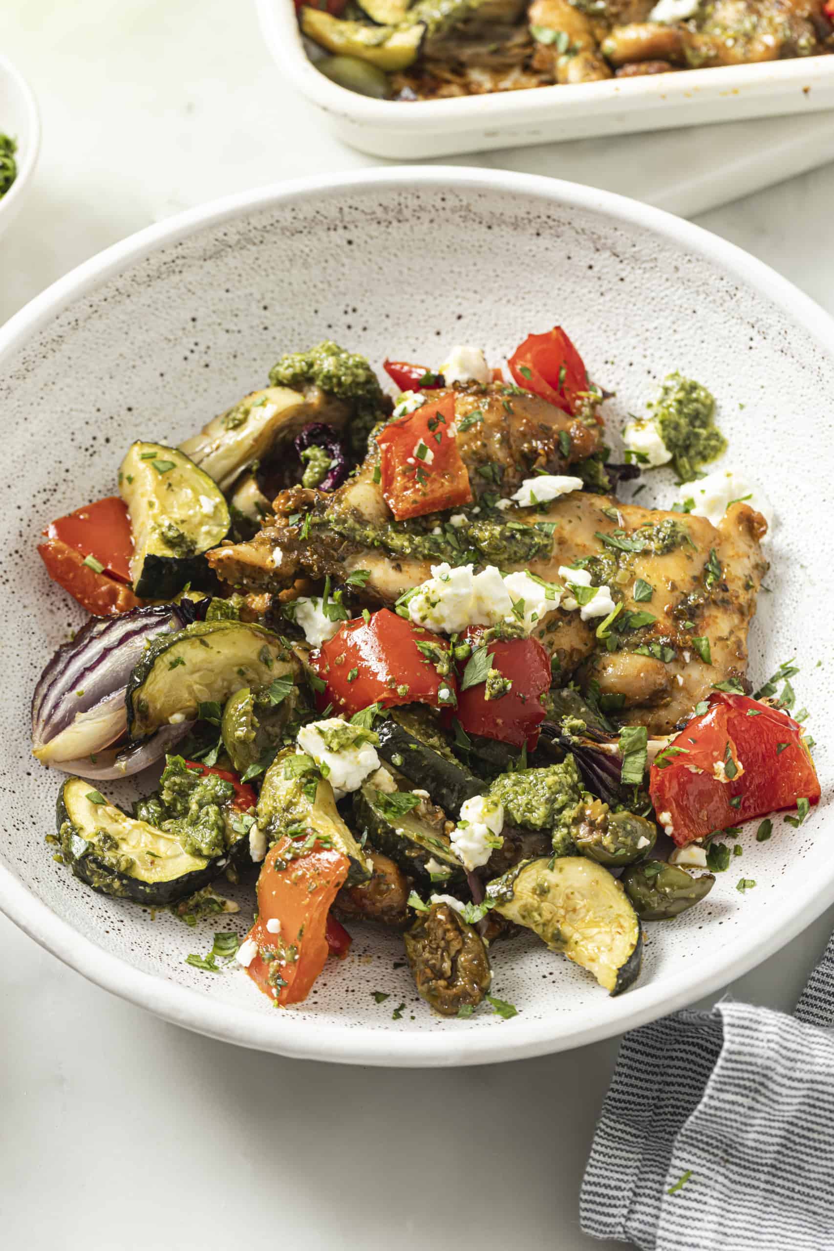 greek chicken in a bowl