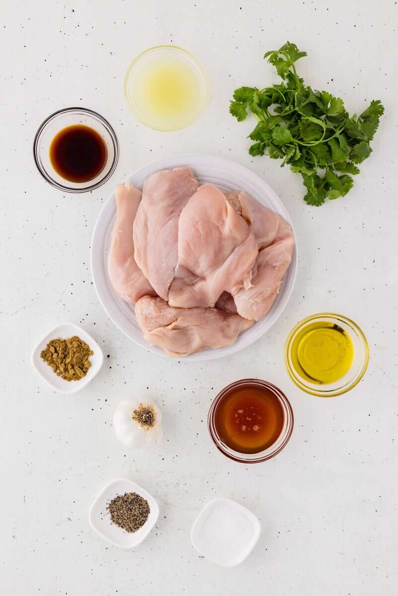 ingredients for cilantro lime chicken breasts
