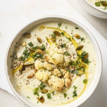 roasted caulflower soup