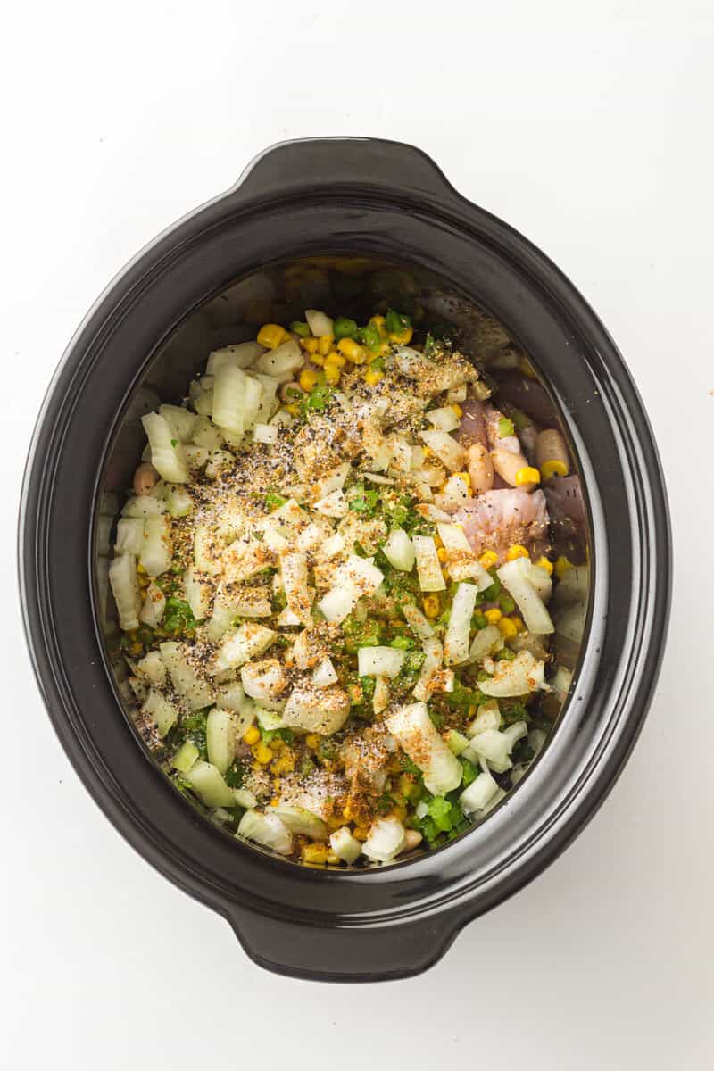 beans and chicken in slow cooker