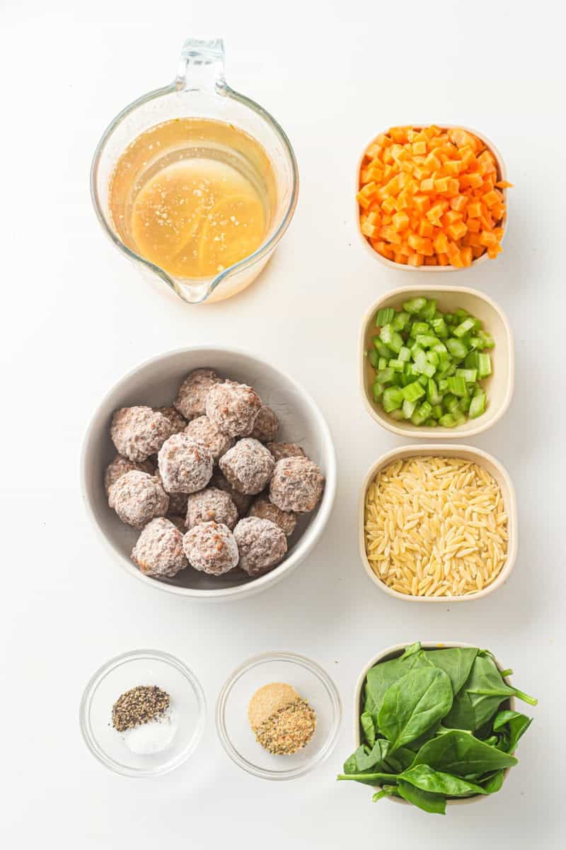 ingredients for slow cooker wedding soup