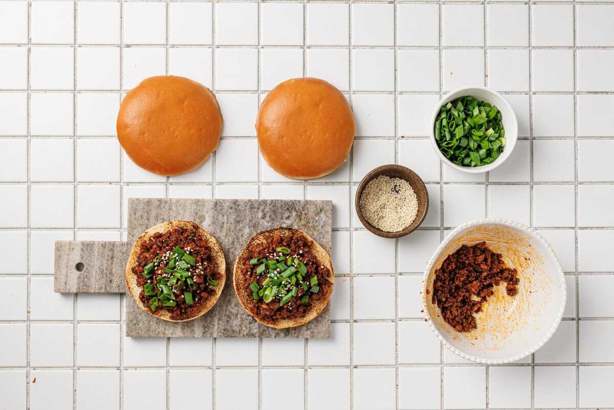 green onions added to sloppy joes
