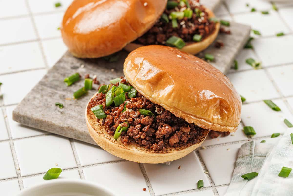 sloppy joes on a board