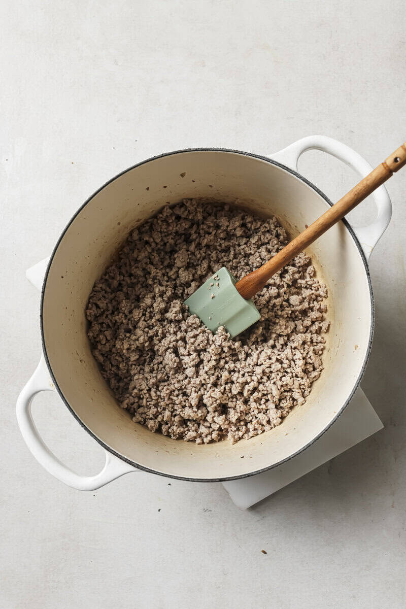 ground chicken in dutch oven