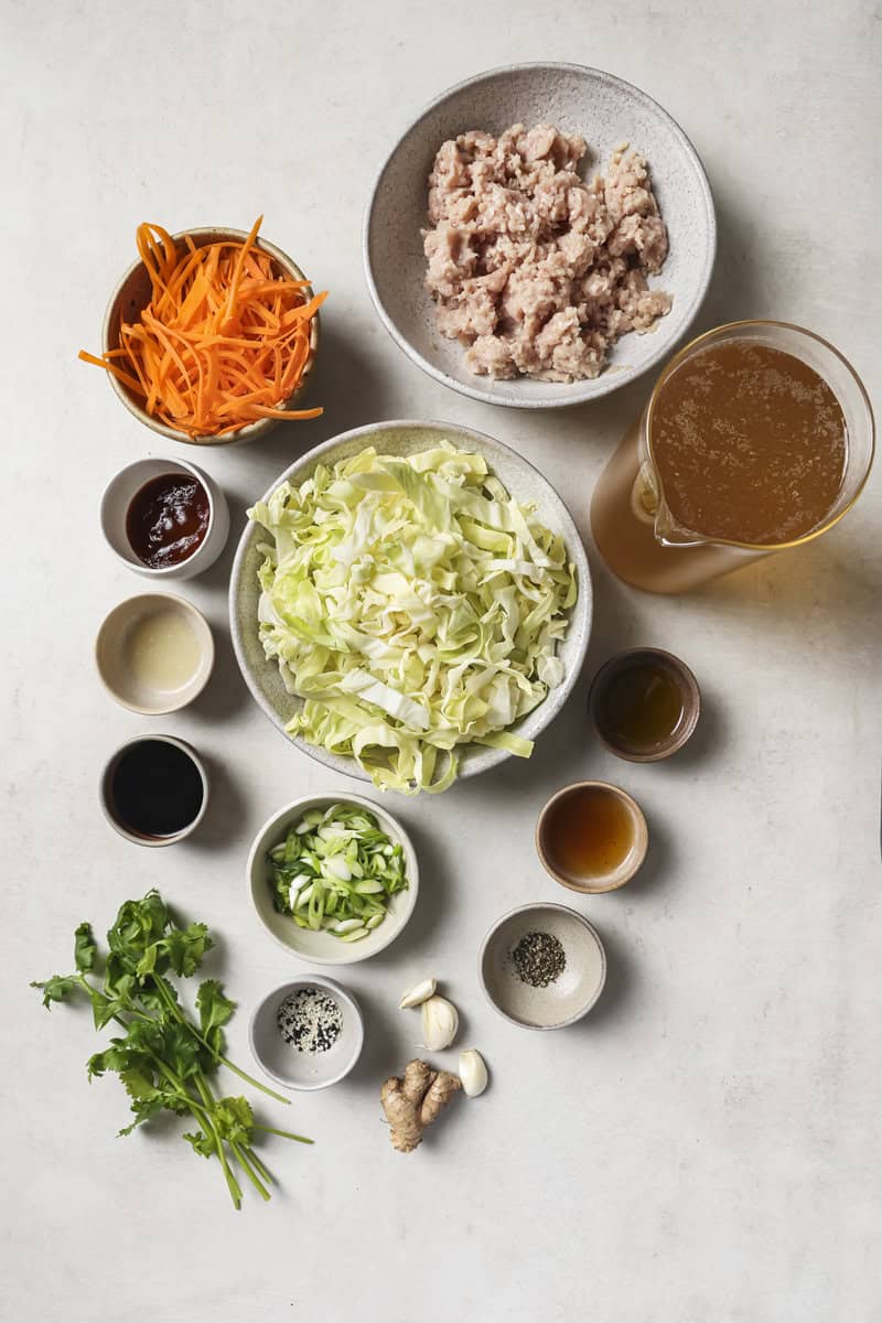 ingredients for egg roll soup