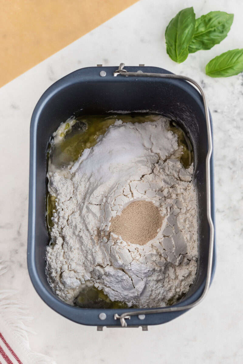 gluten free flour and ingredients in the bread machine