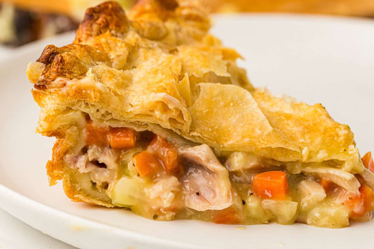 slice of chicken pot pie