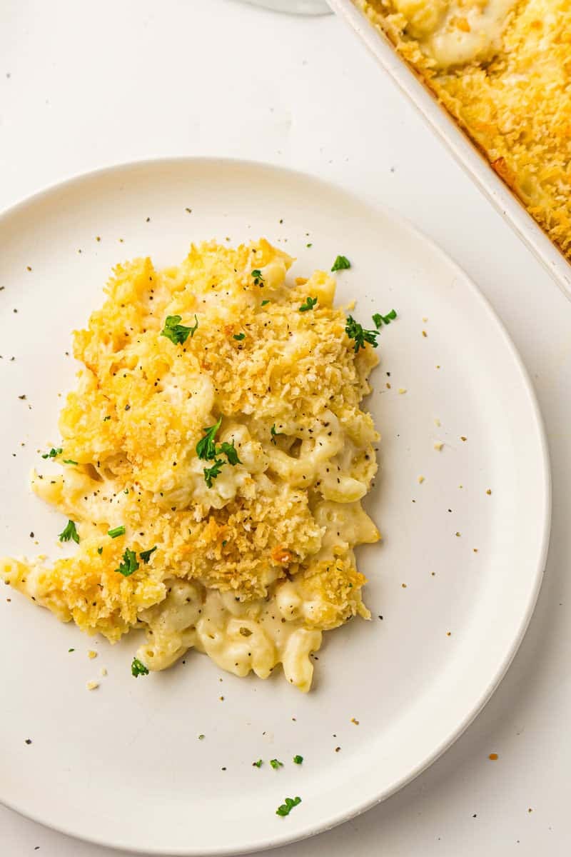 mac and cheese on a plate