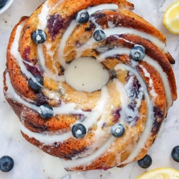 lemon blueberry bundt cake with frosting