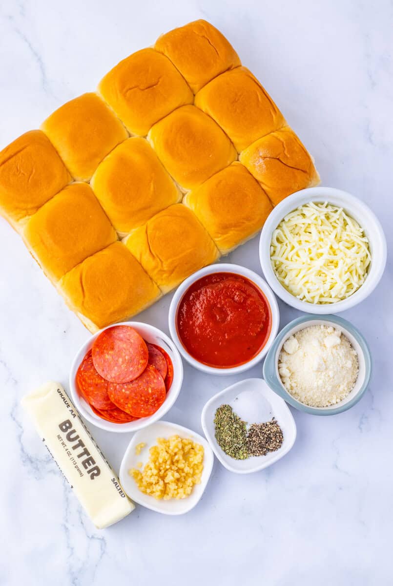 ingredients for pizza sliders 