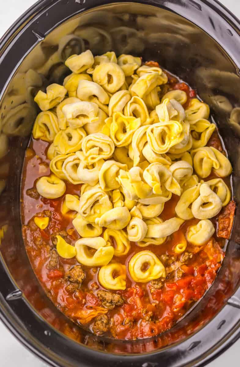 tortellini into slow cooker