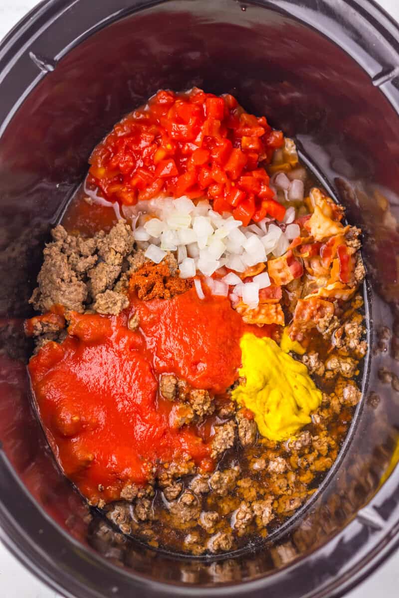 Slow Cooker Bacon CheeseburgerTortellini Process-3