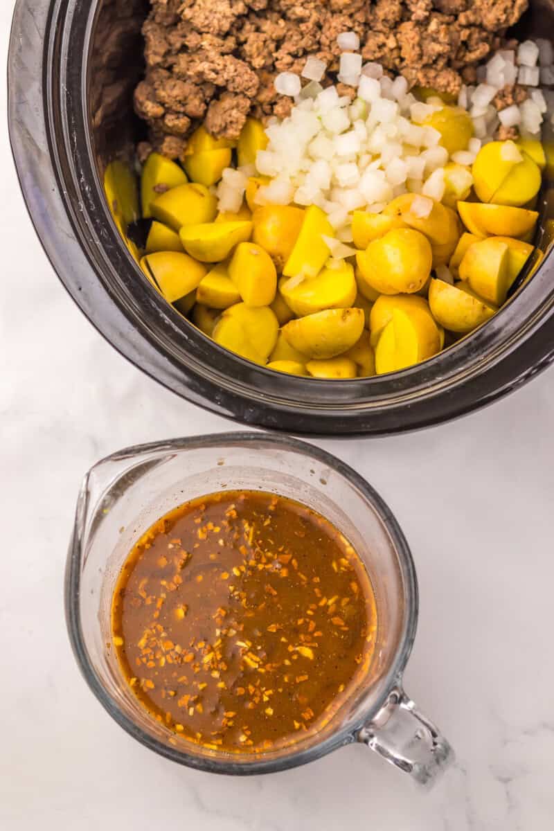 beef and potatoes in the crockpot