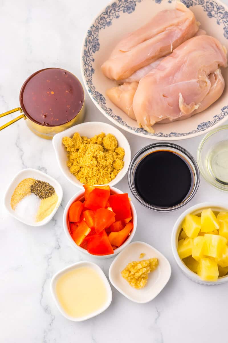 Slow Cooker Sweet Chili Pineapple Chicken ingredients