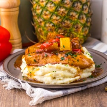slow cooker sweet chili chicken on a plate