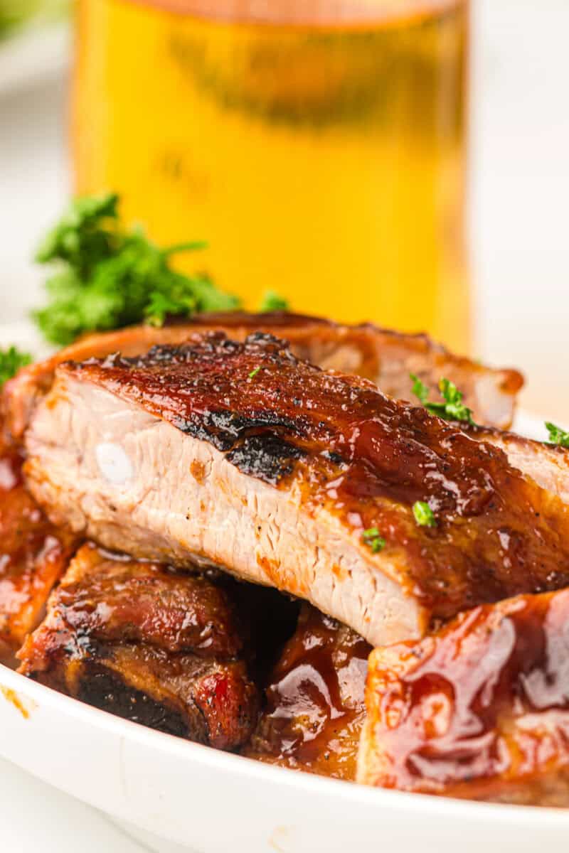 ribs on a plate