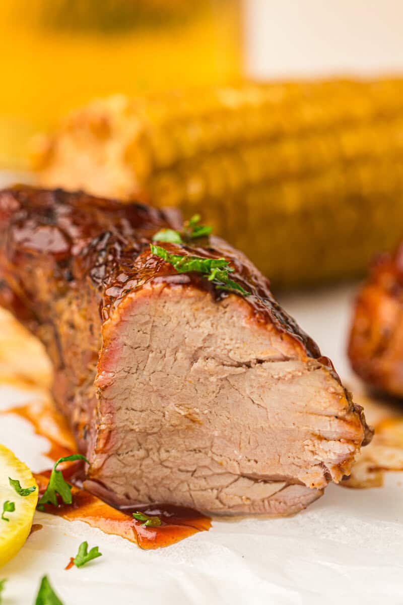 pork tenderloin with corn on the cob
