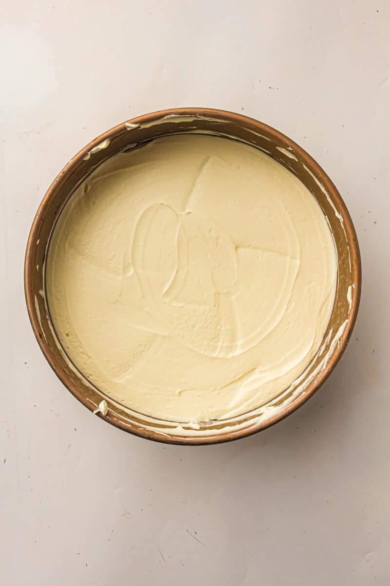cheesecake in pan