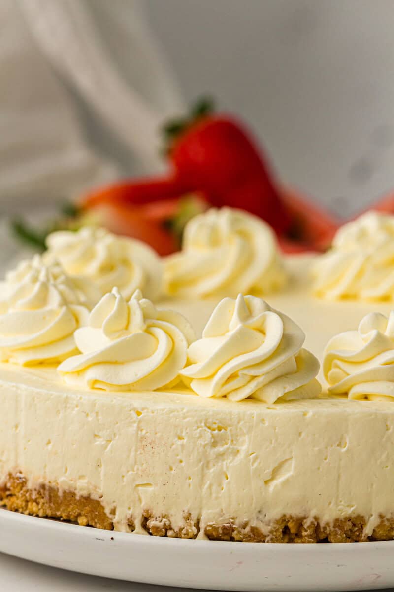 cheesecake with frosting on top