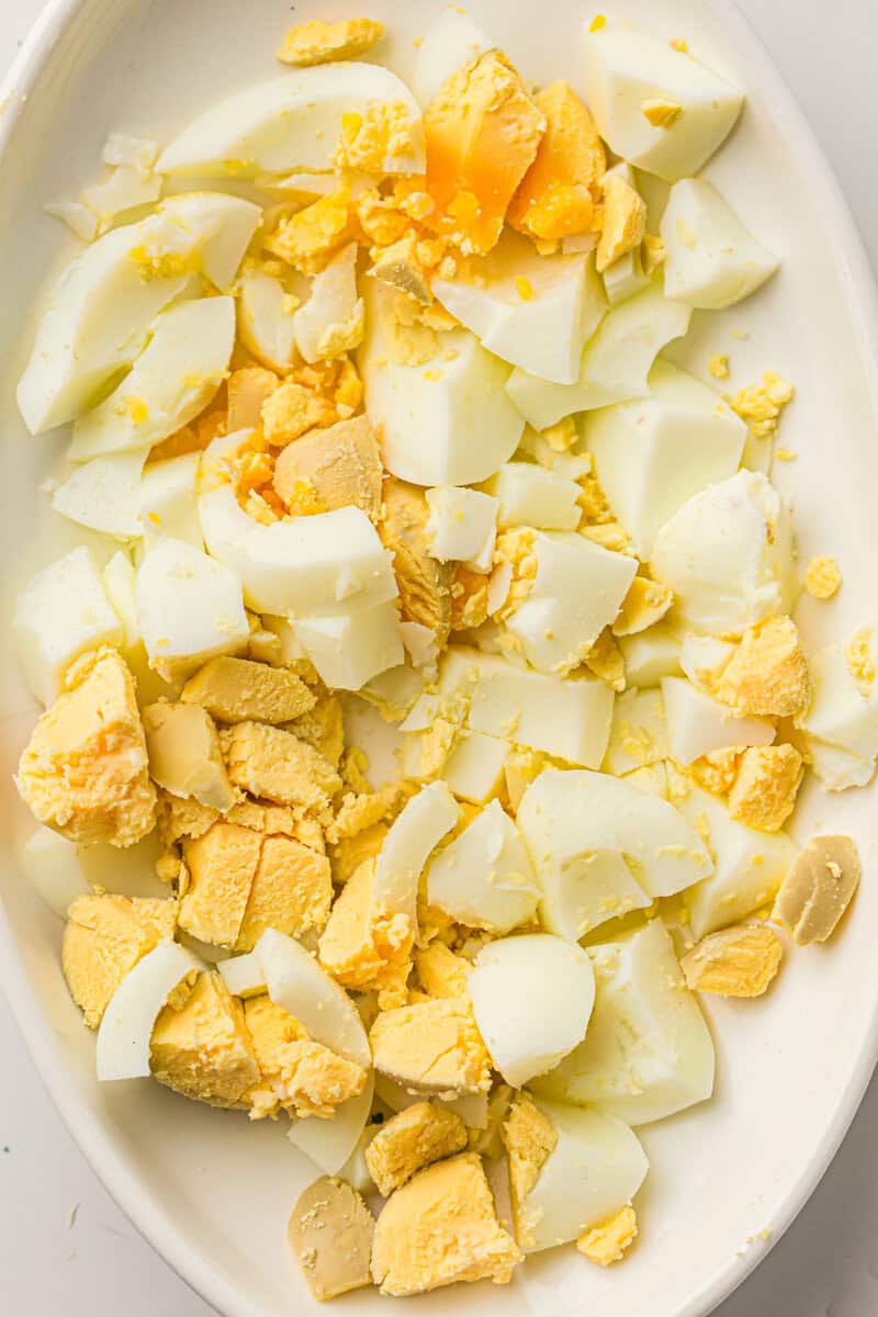 chopped hard boiled eggs