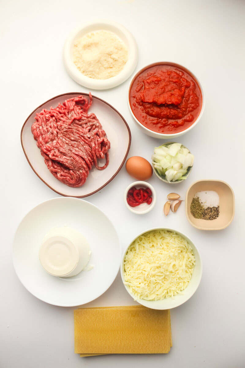 ingredients for chili cheese enchilada bake