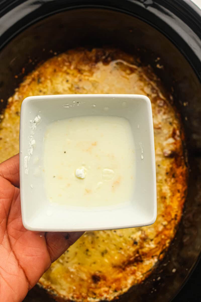 rue being added to the creamy marry me chicken