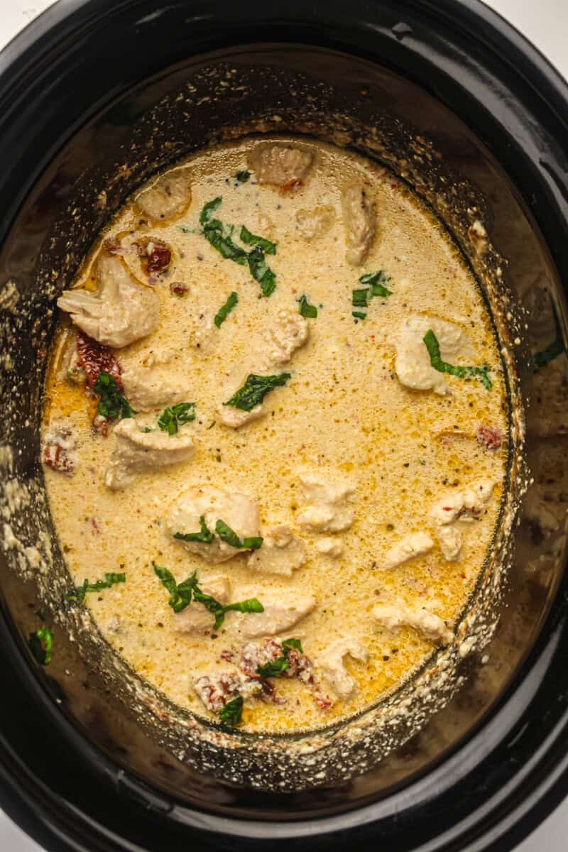 finished marry me chicken in slow cooker