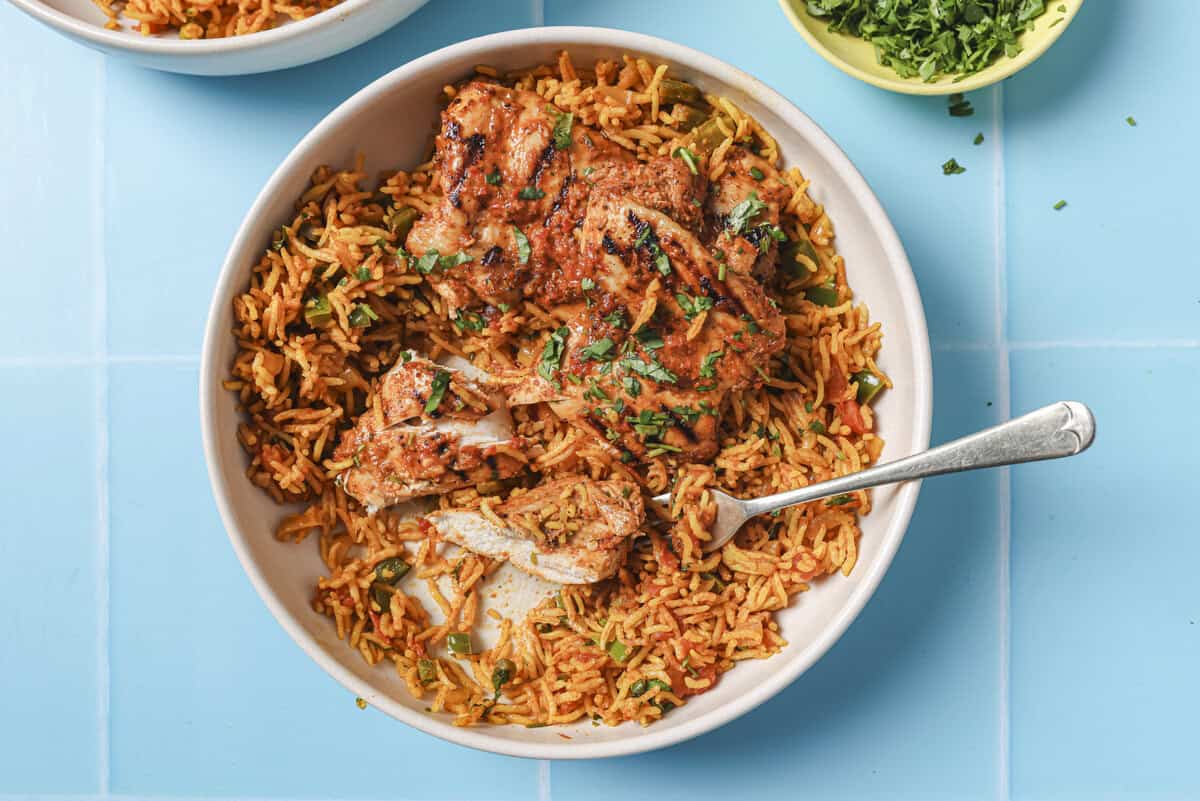 nandos chicken with choptsitcks