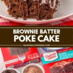 brownie batter poke cake